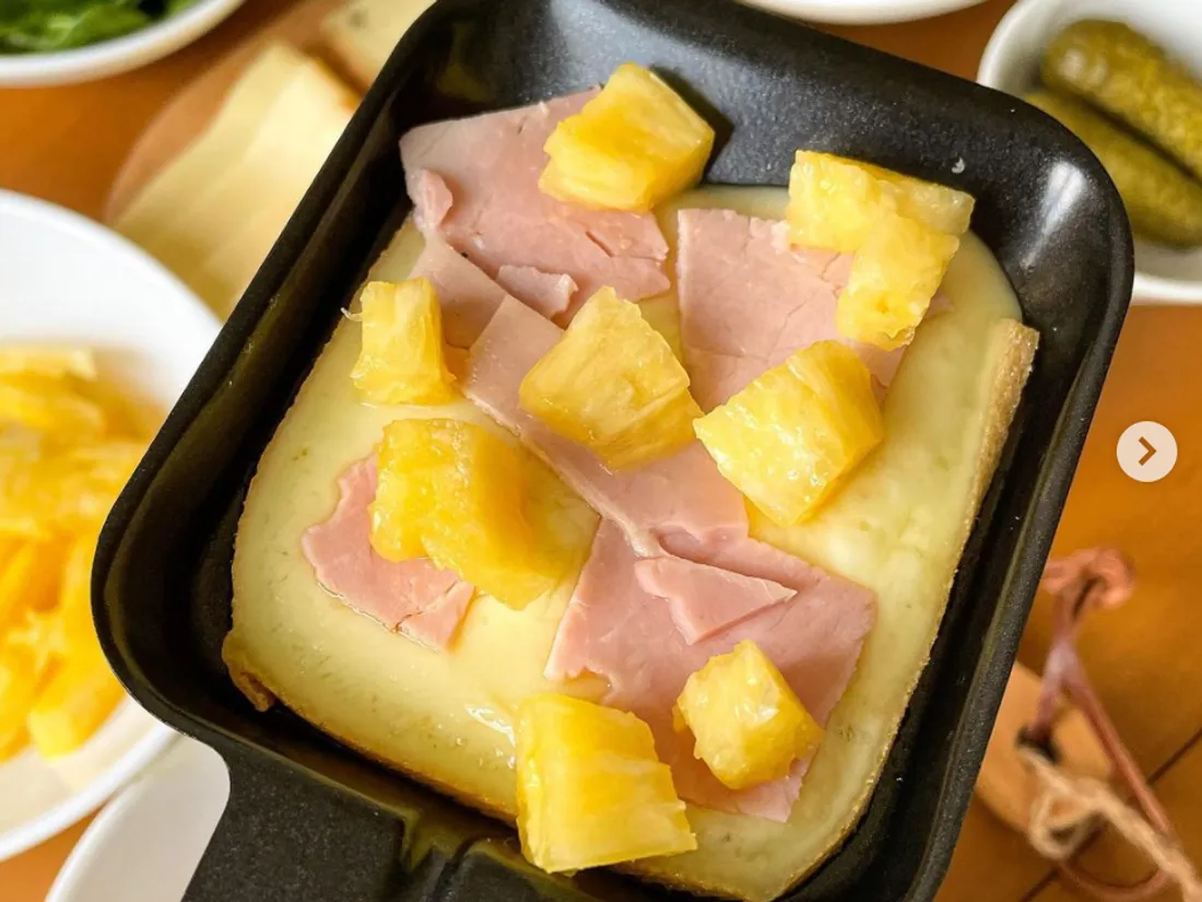 La fameuse raclette à l'ananas d'une influenceuse